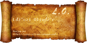 Lóczi Olivér névjegykártya