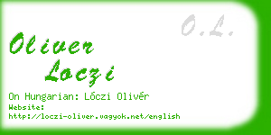 oliver loczi business card